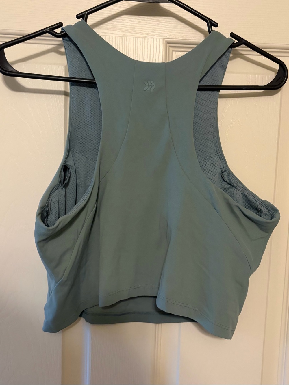 All in Motion High Neck Tank Top with Built in Support Bra Sage Green - Picture 2 of 5